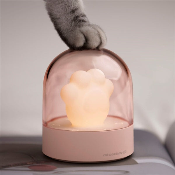 Cat Paw Night Light Music Box USB Rechargeable Warm Glow Lamp