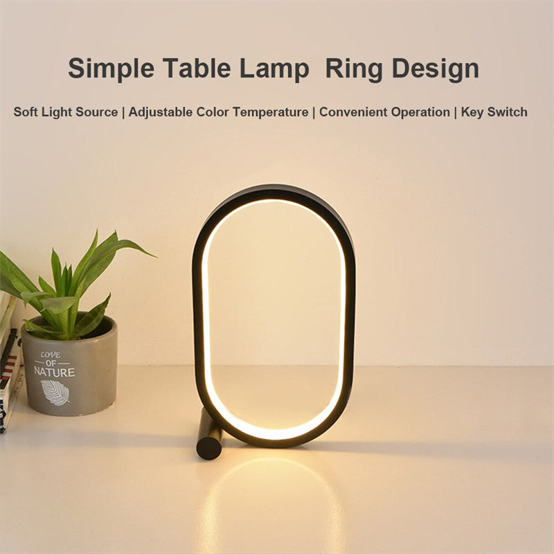 USB Plug-In Oval Acrylic Night Lamp Touch Dimmable LED