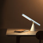 Geometric Reading Table Lamp Magnetic Wireless LED - White