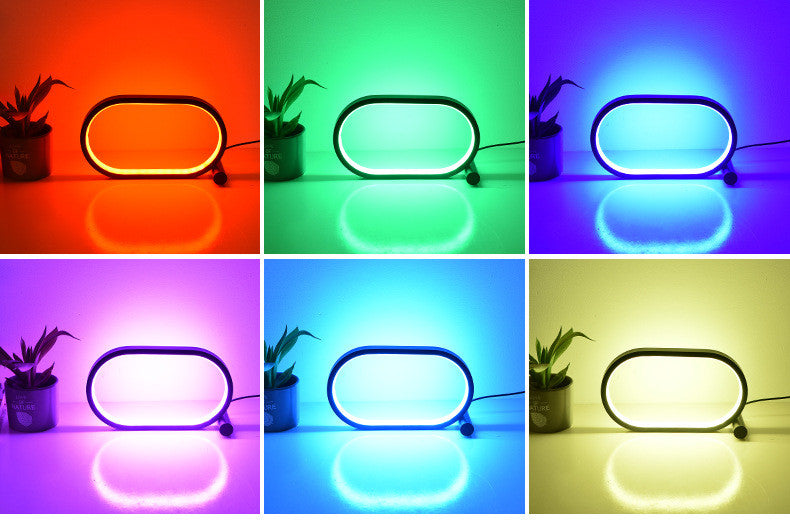 USB Plug-In Oval Acrylic Night Lamp Touch Dimmable LED