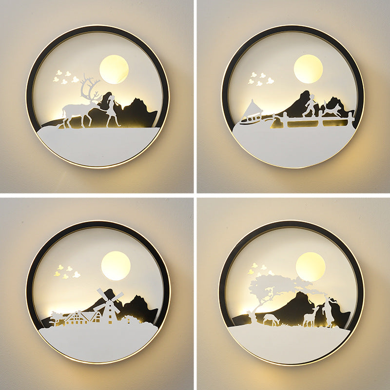 Minimalist Wall Lamp Creative Background For Modern Bedroom