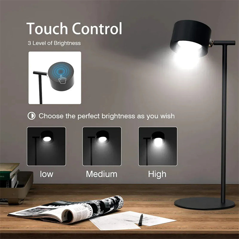 Magnetic LED Table Lamp USB Recharge 360 Rotate Remote Control