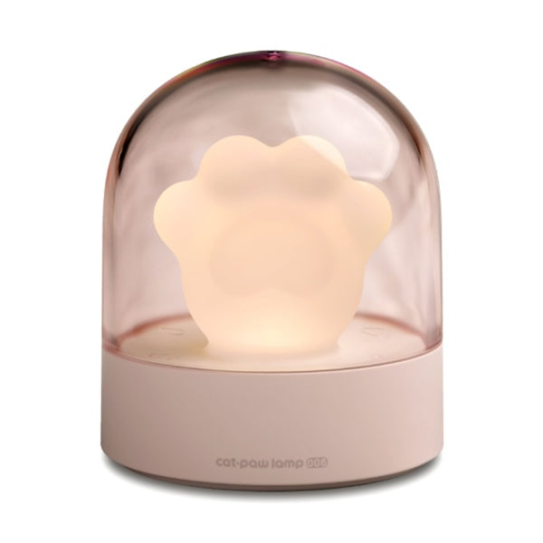 cat paw night light music box pink