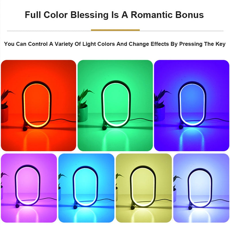 USB Plug-In Oval Acrylic Night Lamp Touch Dimmable LED