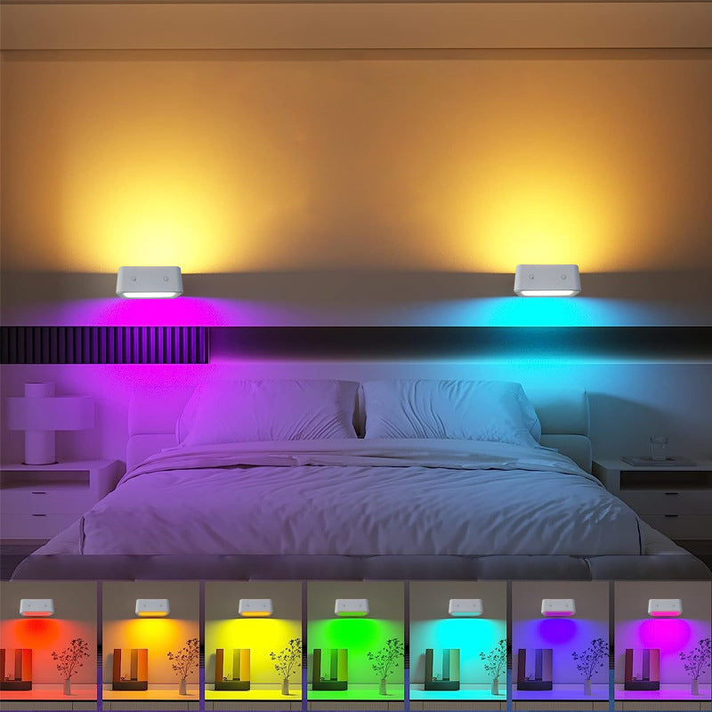 Double-Sided Bedside Lamp Touch Adjustable USB Rechargeable