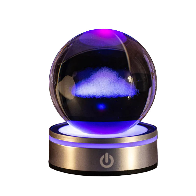 crystal ball night lamp astronaut clouds