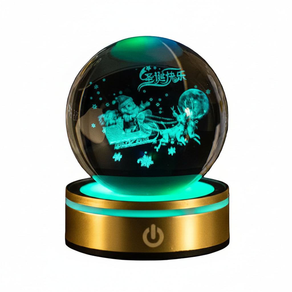crystal ball night lamp merry christmas