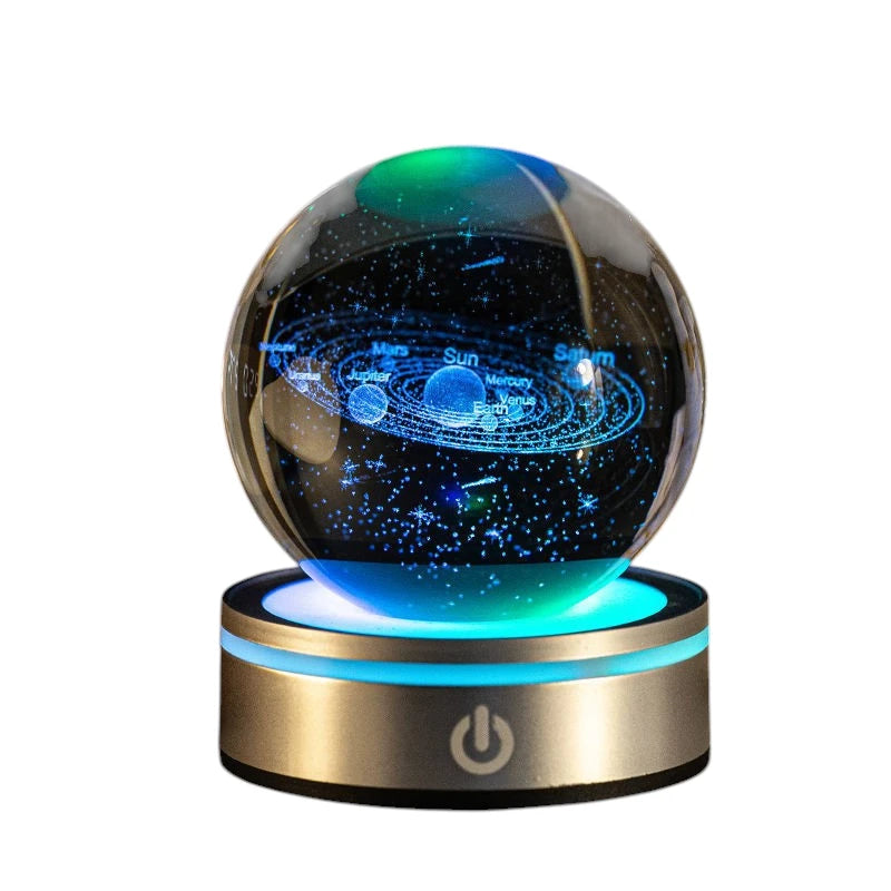 crystal ball night lamp solar system