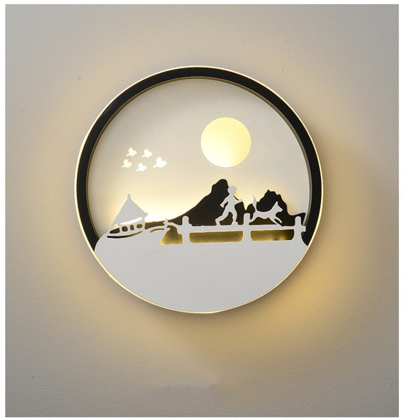 Minimalist Wall Lamp Creative Background For Modern Bedroom