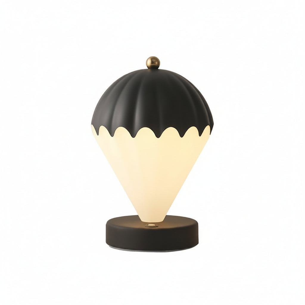 hot air balloon table lamp black