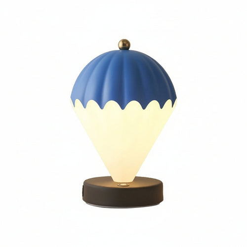 hot air balloon table lamp blue