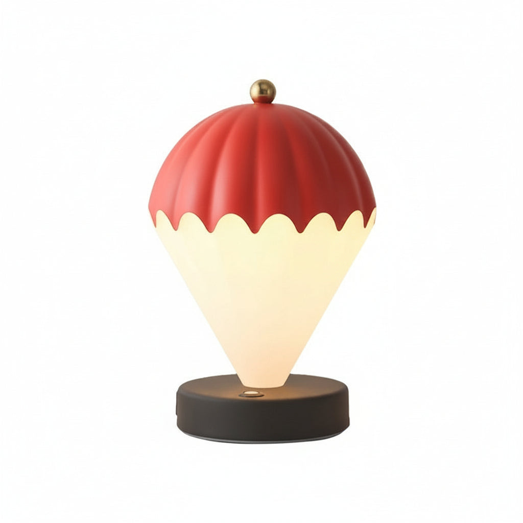 hot air balloon table lamp red