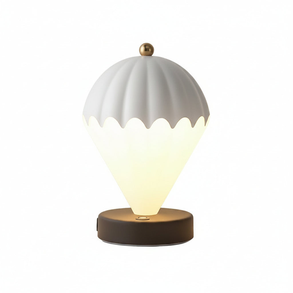 hot air balloon table lamp white