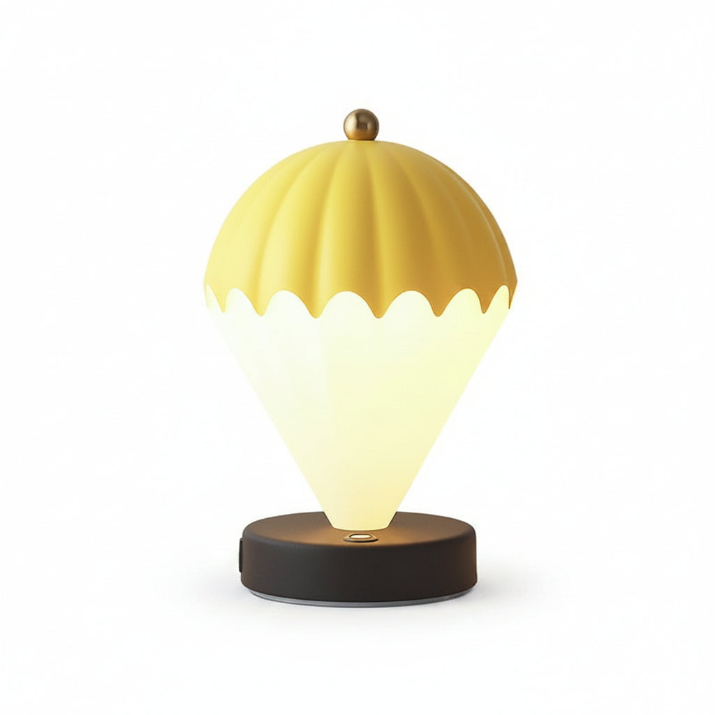 hot air balloon table lamp yellow