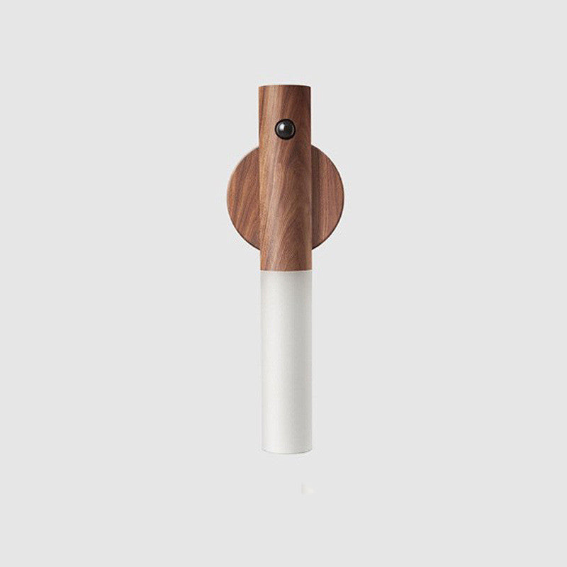 motion sensor wall light walnut