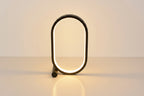  oval acrylic night lamp black