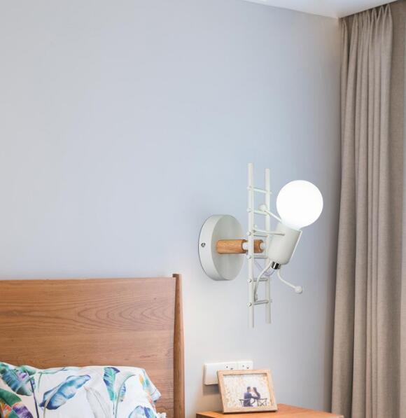 retro LED stair wall light white