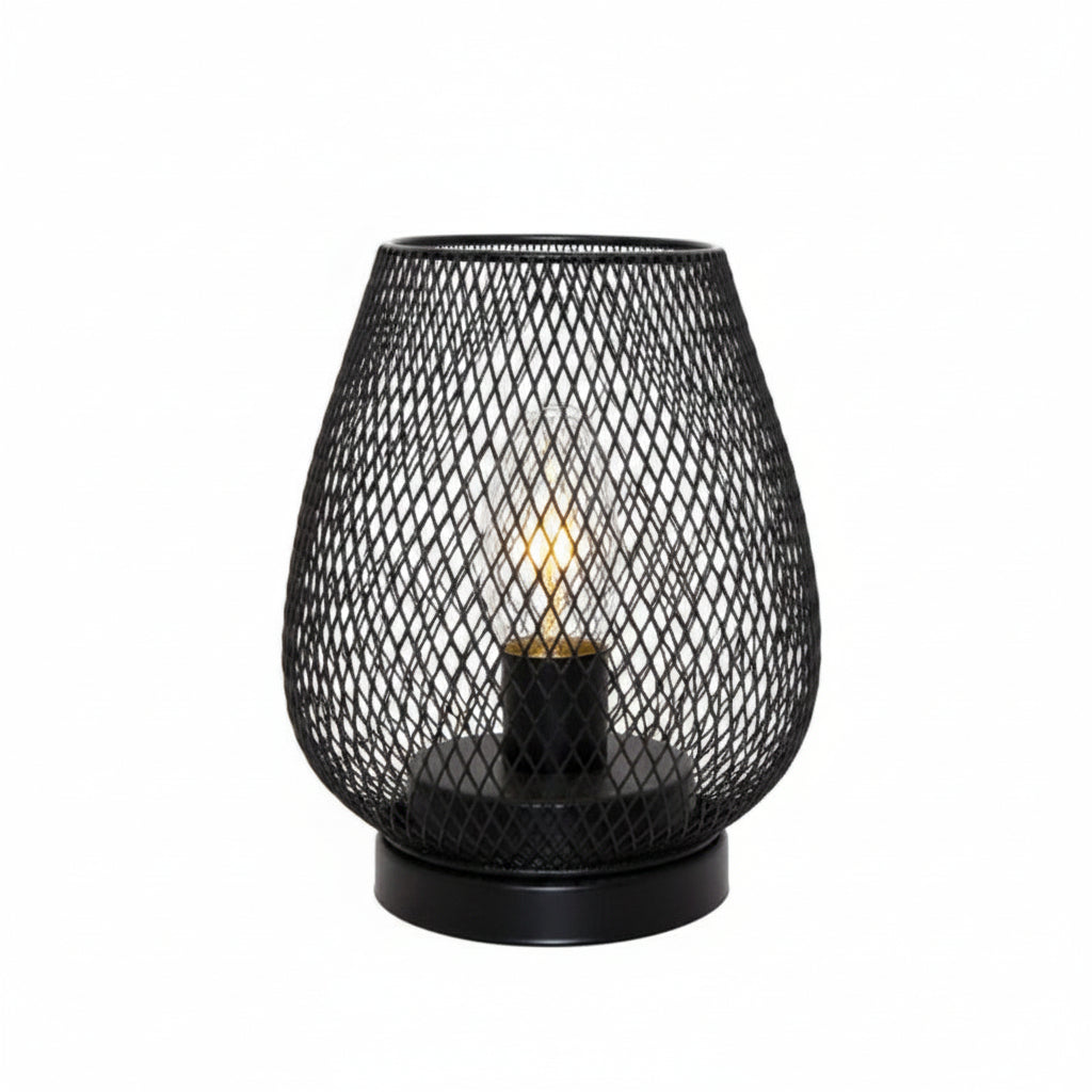 retro iron art table lamp black 2pcs